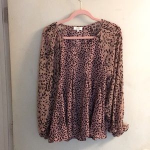 Flowy leopard print top